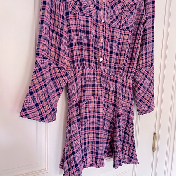 NWOT Free People Plaid Dress - Picture 5 of 7